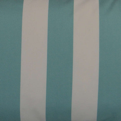 Cafe Stripe Aqua Outdoor Lumbar Pillow