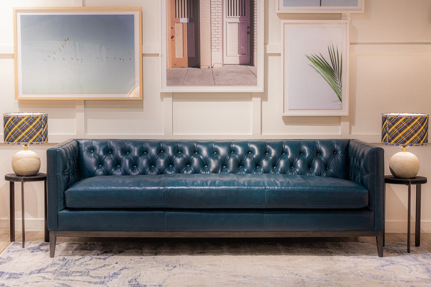 Clara Elegant Style Leather Sofa