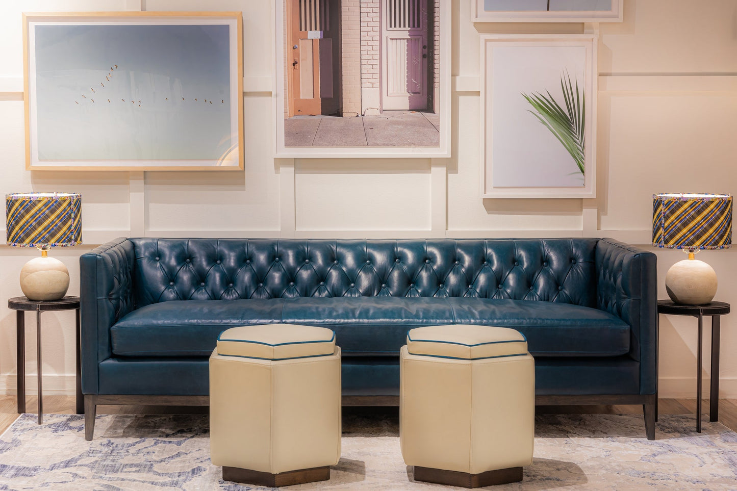 Clara Elegant Style Leather Sofa