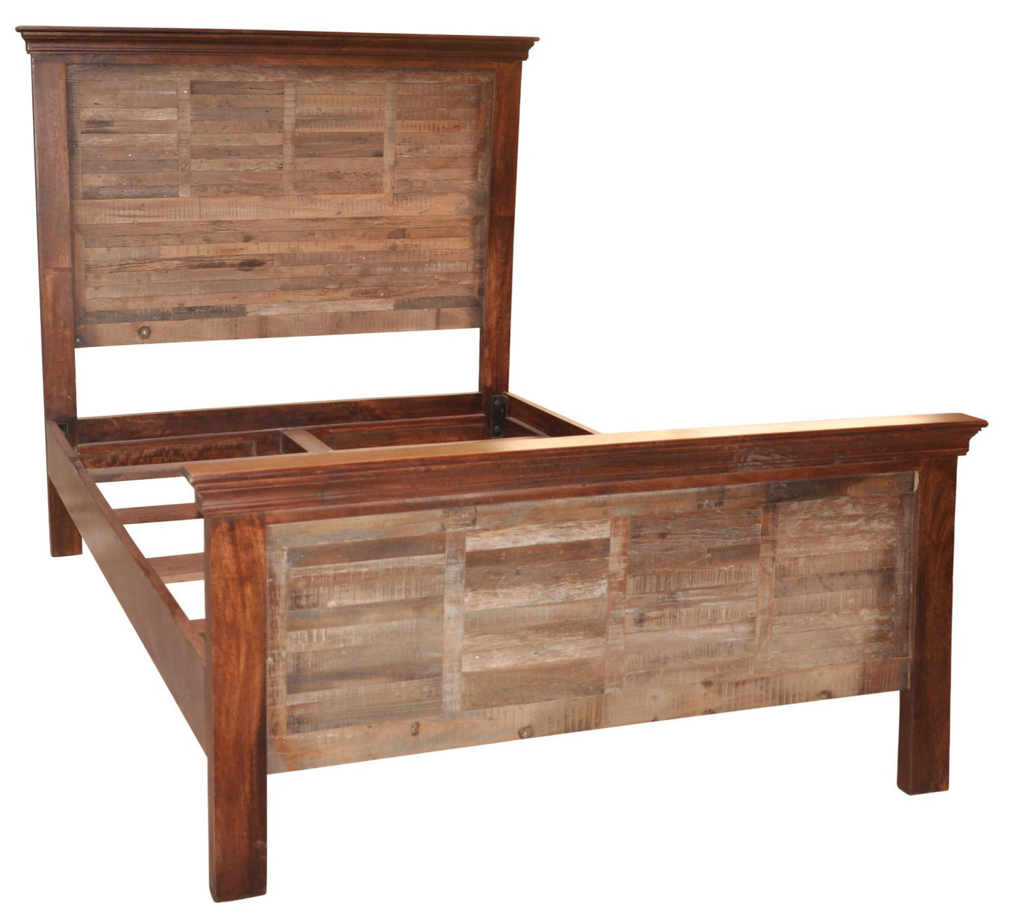 Euro Brown Wooden Bed Frame