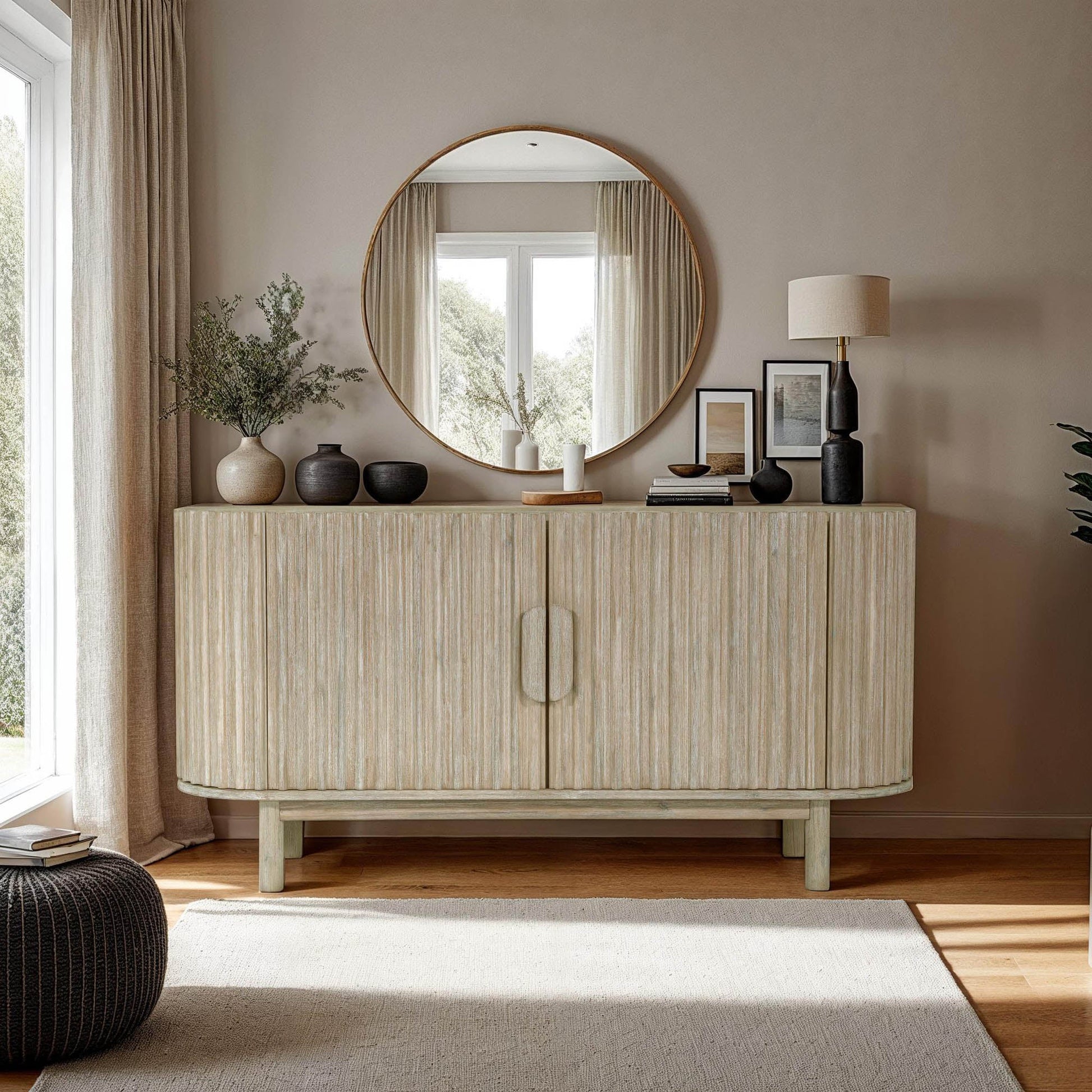 LH Home Oasis Four Doors Wood Sideboard