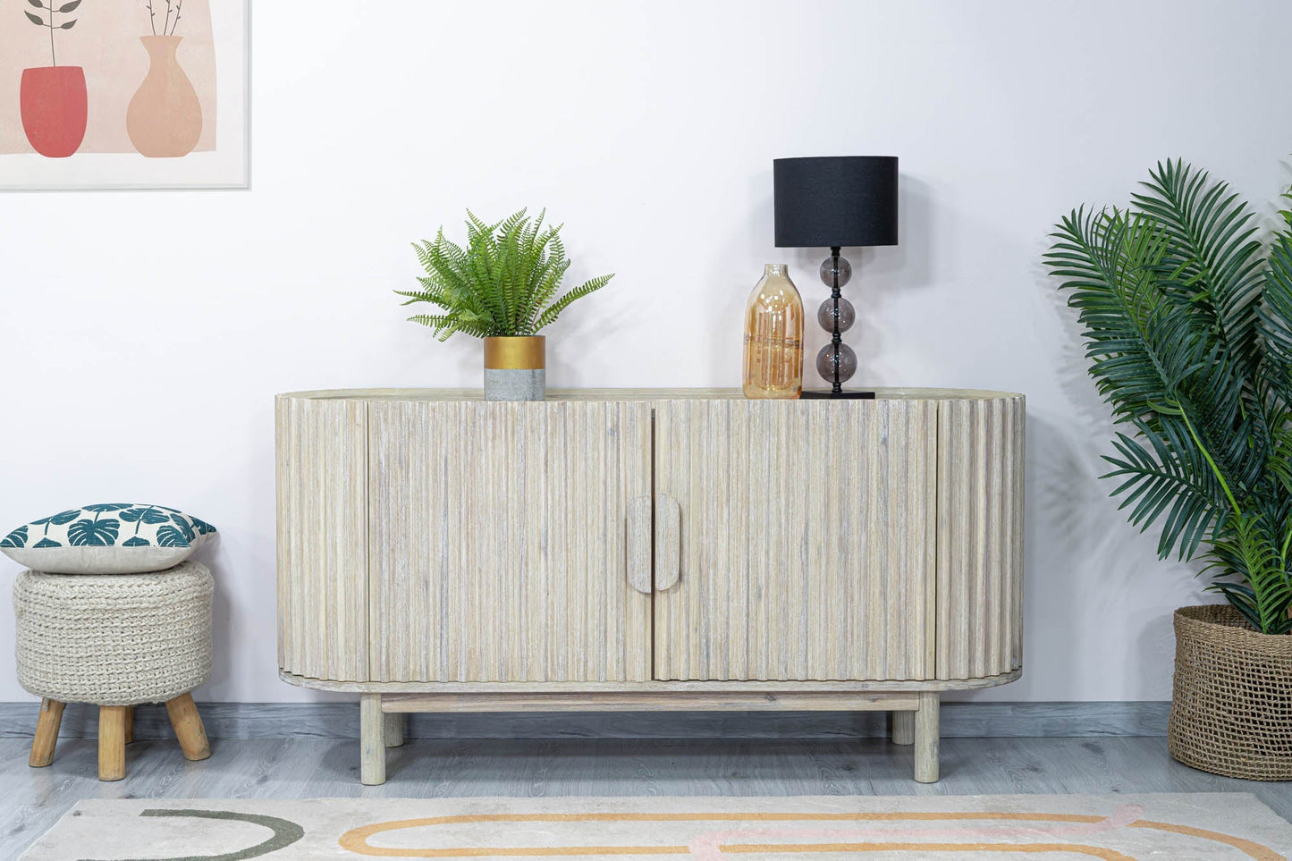 LH Home Oasis Four Doors Wood Sideboard
