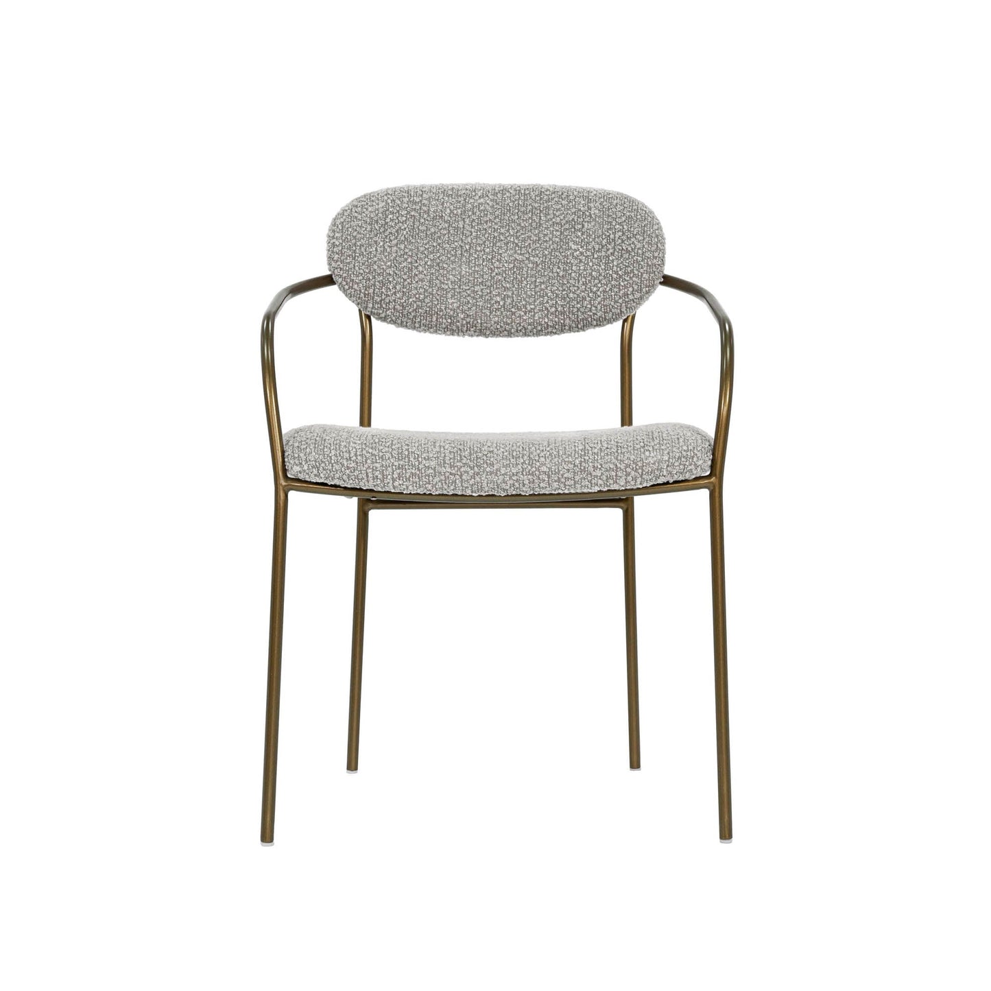 LH Home Oasis Grey Fabric Dining Arm Chair (Set of 2)