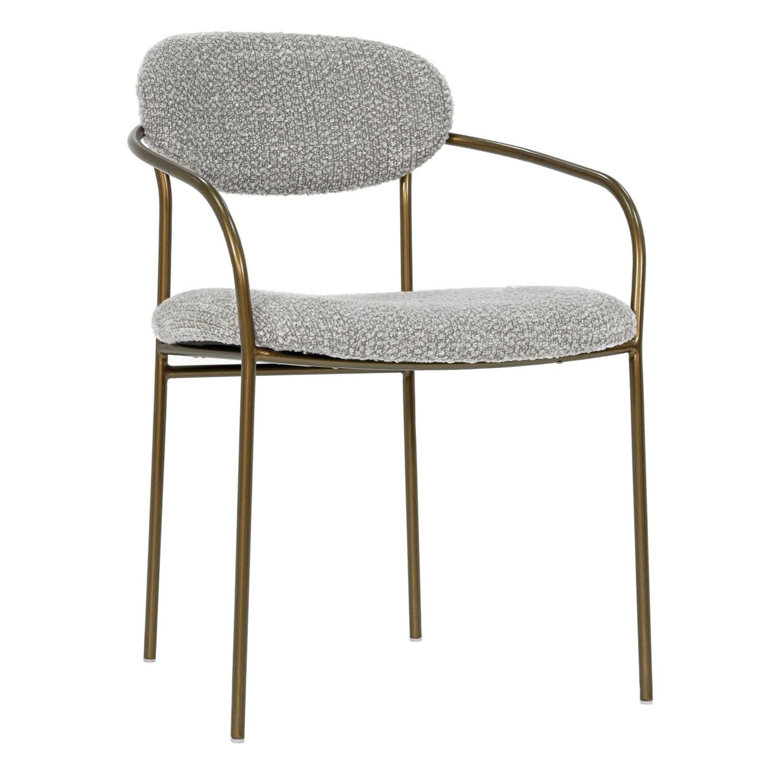 LH Home Oasis Grey Fabric Dining Arm Chair (Set of 2)