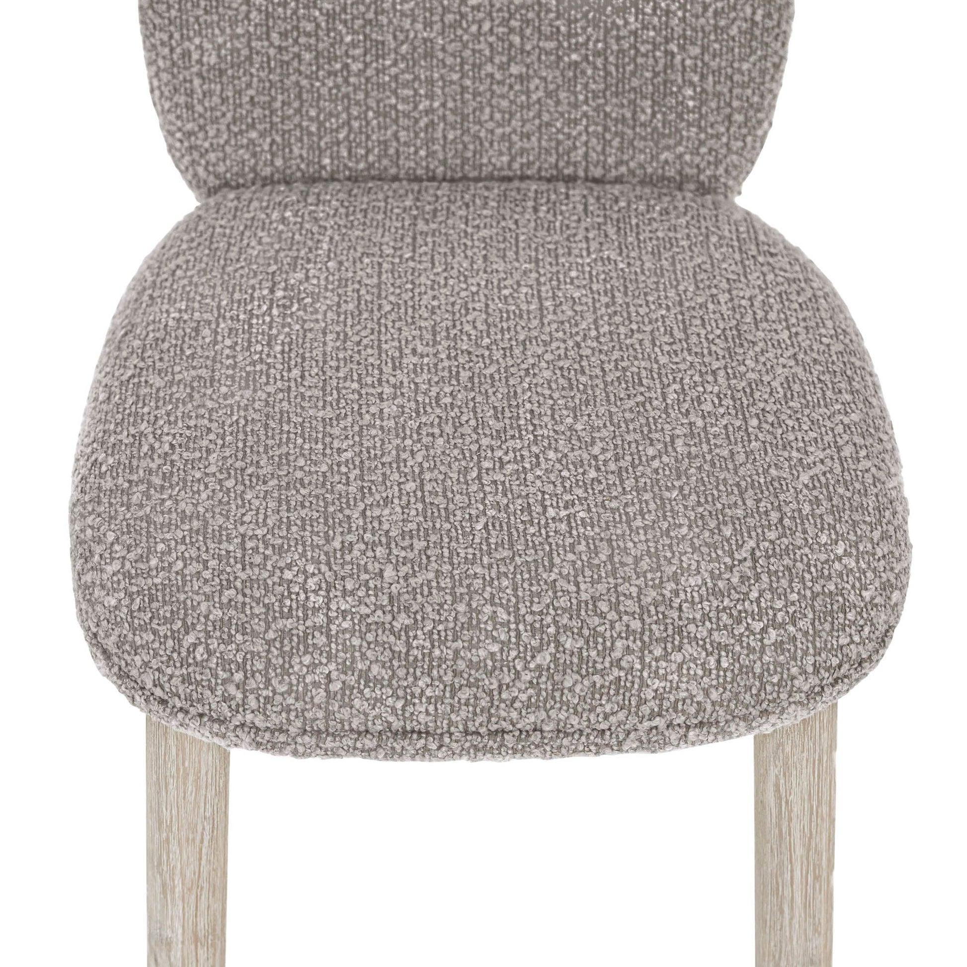 LH Home Oasis Grey Fabric Dining Chair (Set of 2)