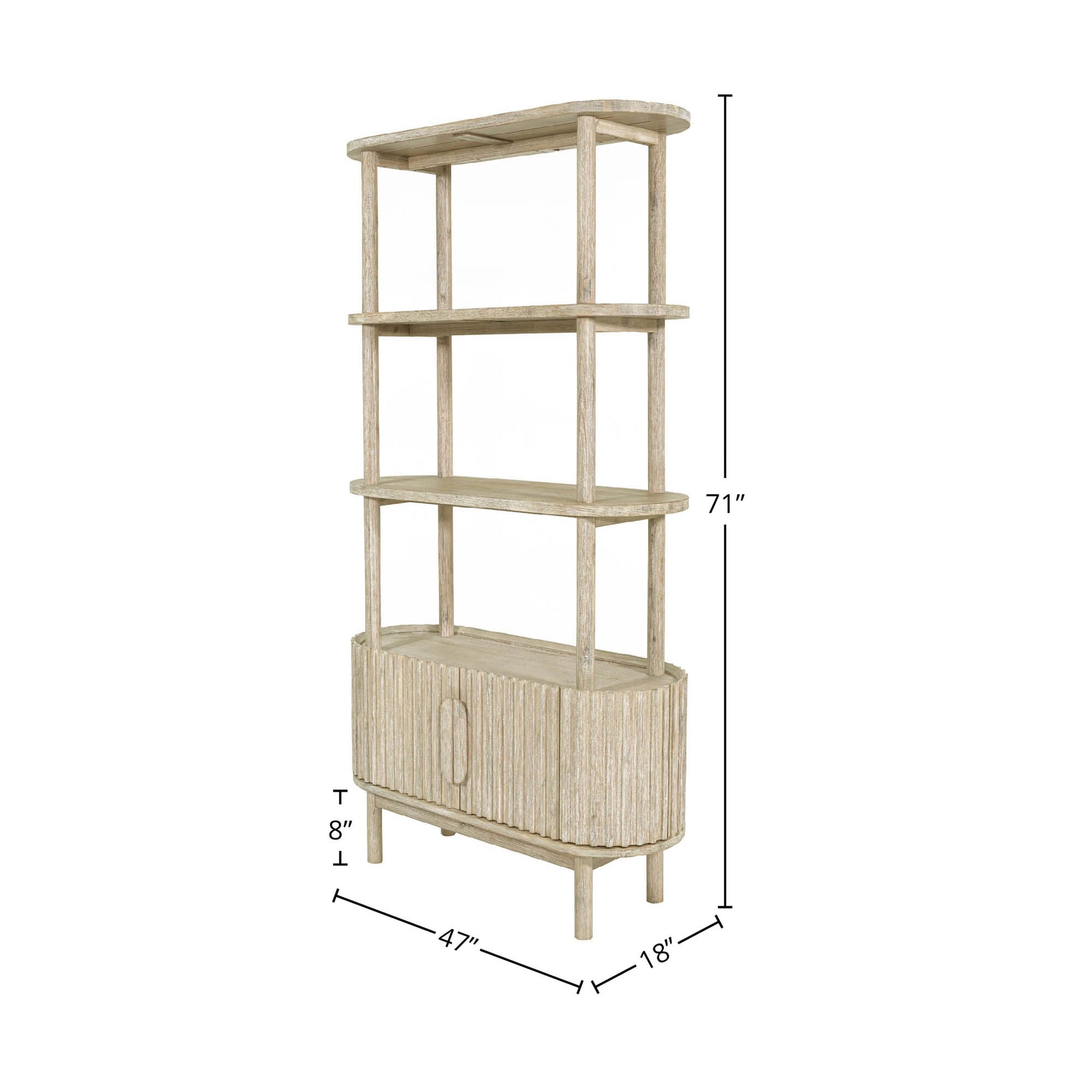 Oasis Solid Wood Etagere-Etageres-LH Imports-LOOMLAN
