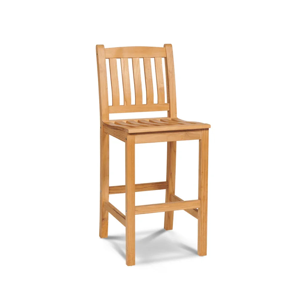 Oasis Teak Patio Square Bar Height Dining Set 3PC-Outdoor Dining Sets-HiTeak-LOOMLAN