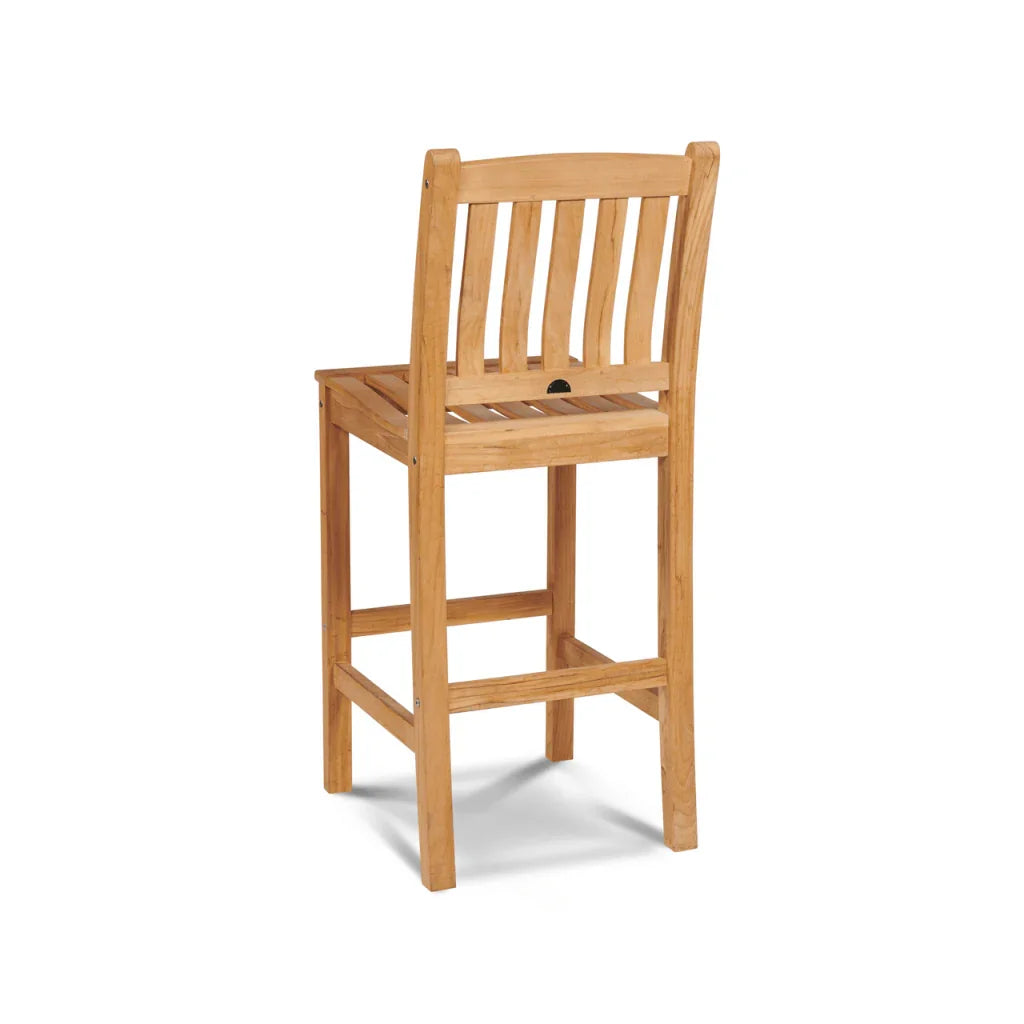 Oasis Teak Patio Square Bar Height Dining Set 3PC-Outdoor Dining Sets-HiTeak-LOOMLAN