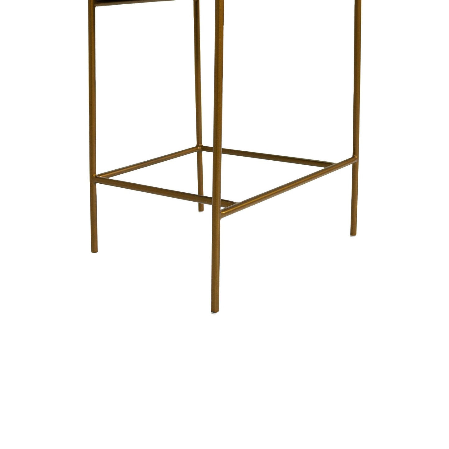 LH Home Oasis White Fabric Counter Stool