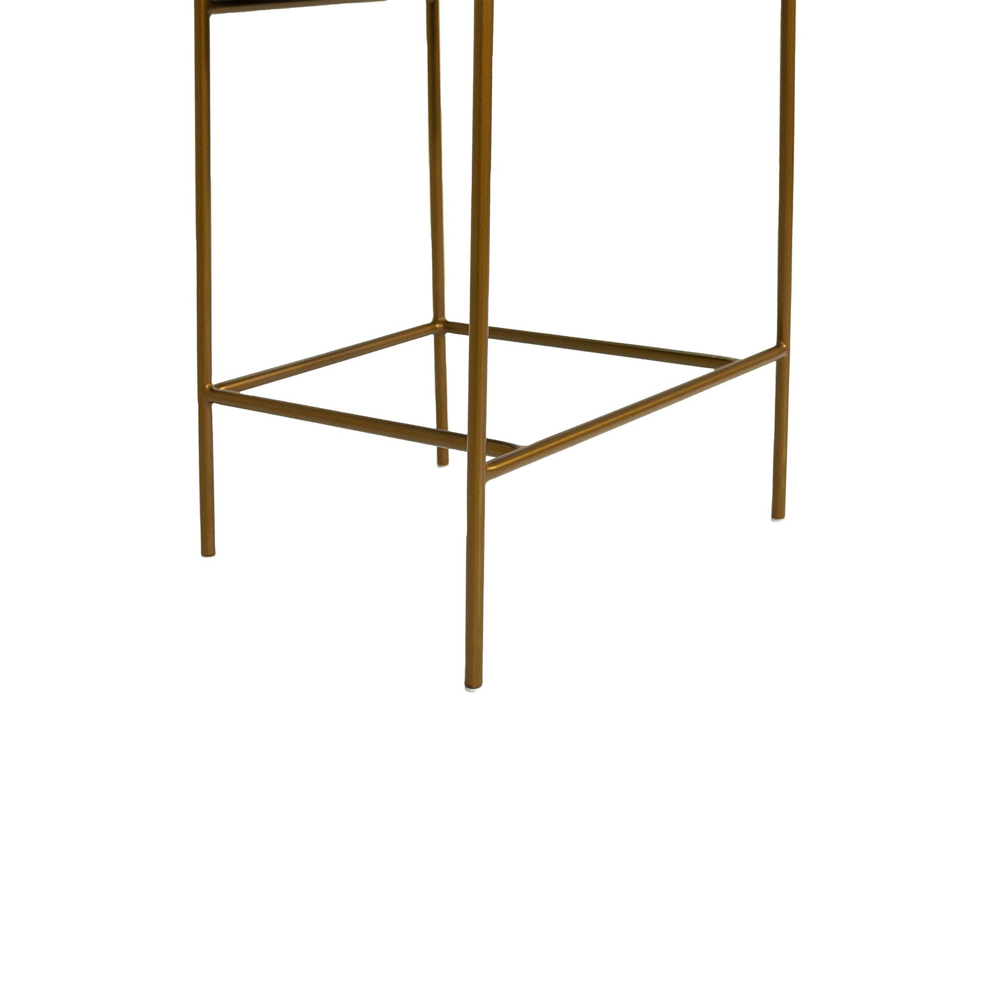 LH Home Oasis White Fabric Counter Stool