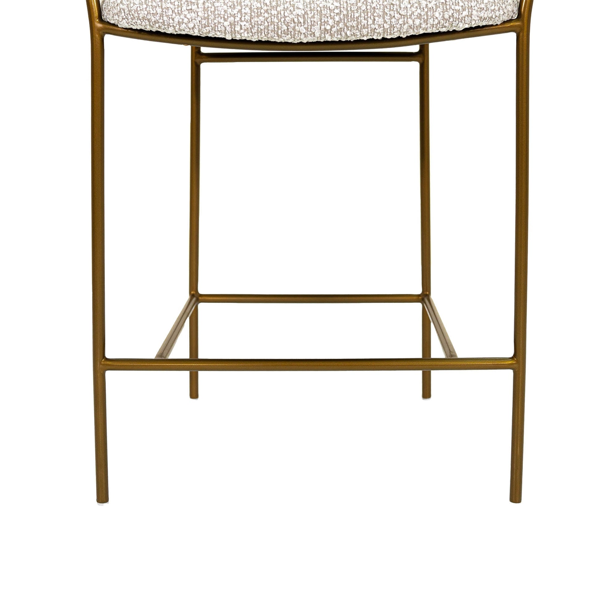 LH Home Oasis White Fabric Counter Stool