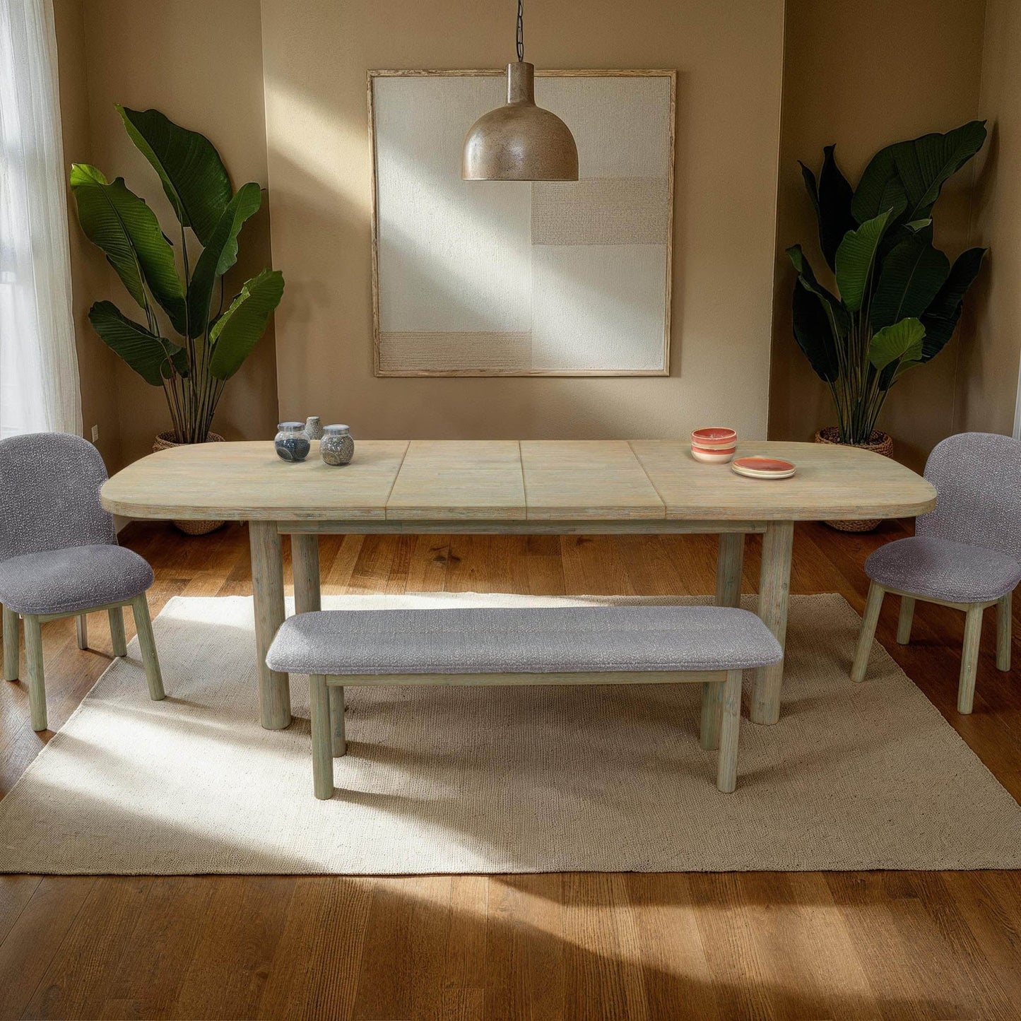 LH Home Oasis Wooden Extendable Dining Table