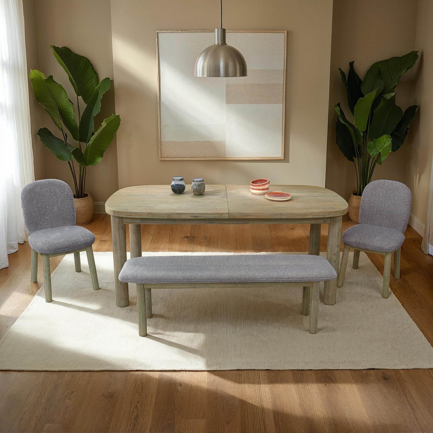 LH Home Oasis Wooden Extendable Dining Table