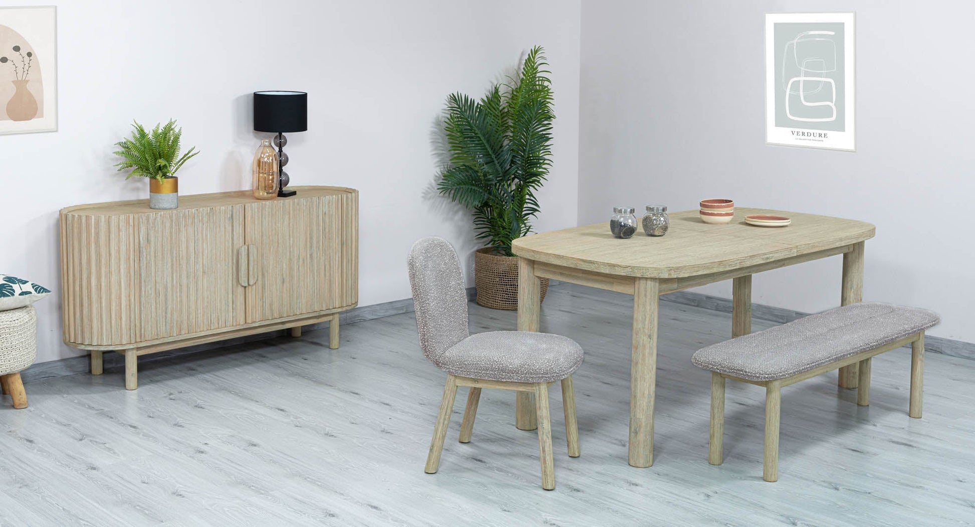 LH Home Oasis Wooden Extendable Dining Table