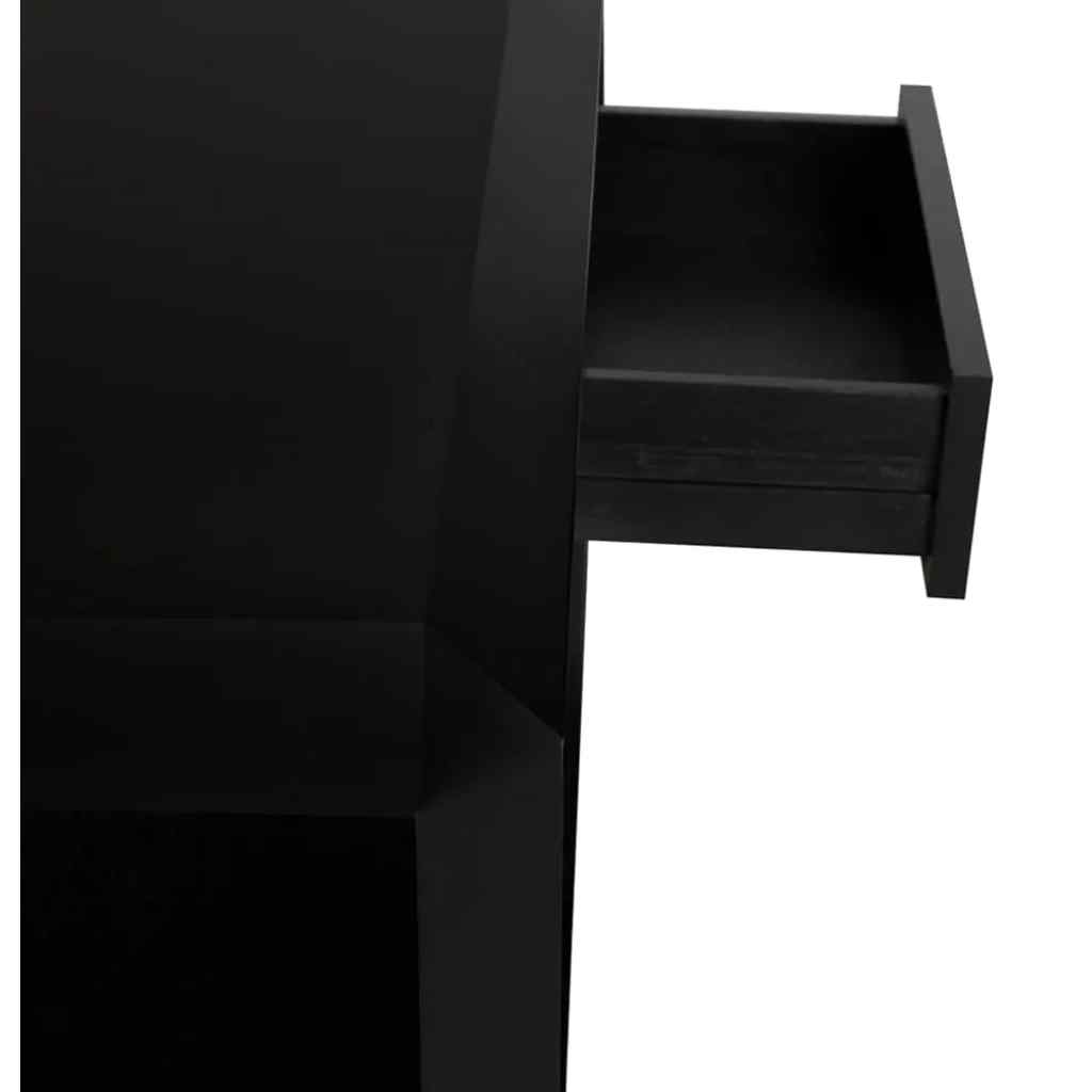Obtuse Two Drawers Black Coffee Table
