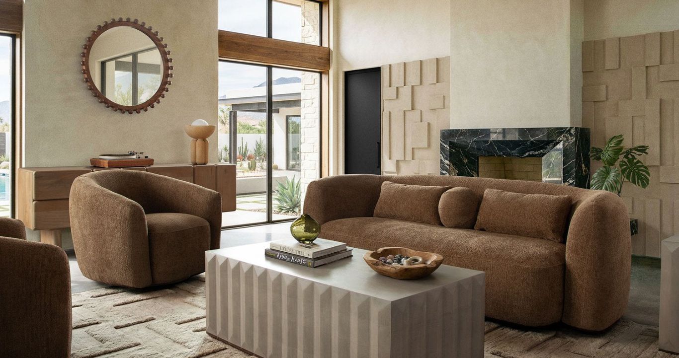 Diamond Sofa Ocean Birch Performance Fabric Swivel Club Chair