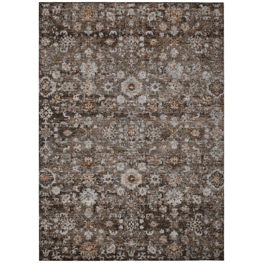 Addison Rugs Ocean Ripples Brown Washable Indoor-Outdoor Rug