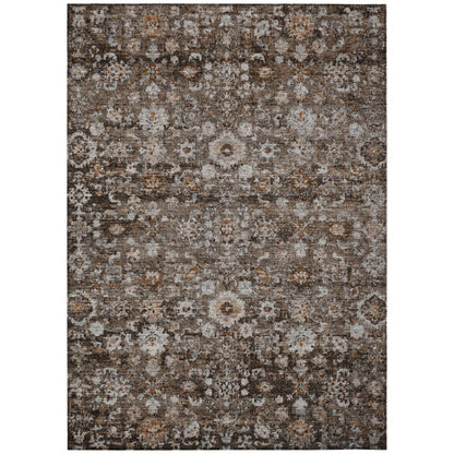 Addison Rugs Ocean Ripples Brown Washable Indoor-Outdoor Rug