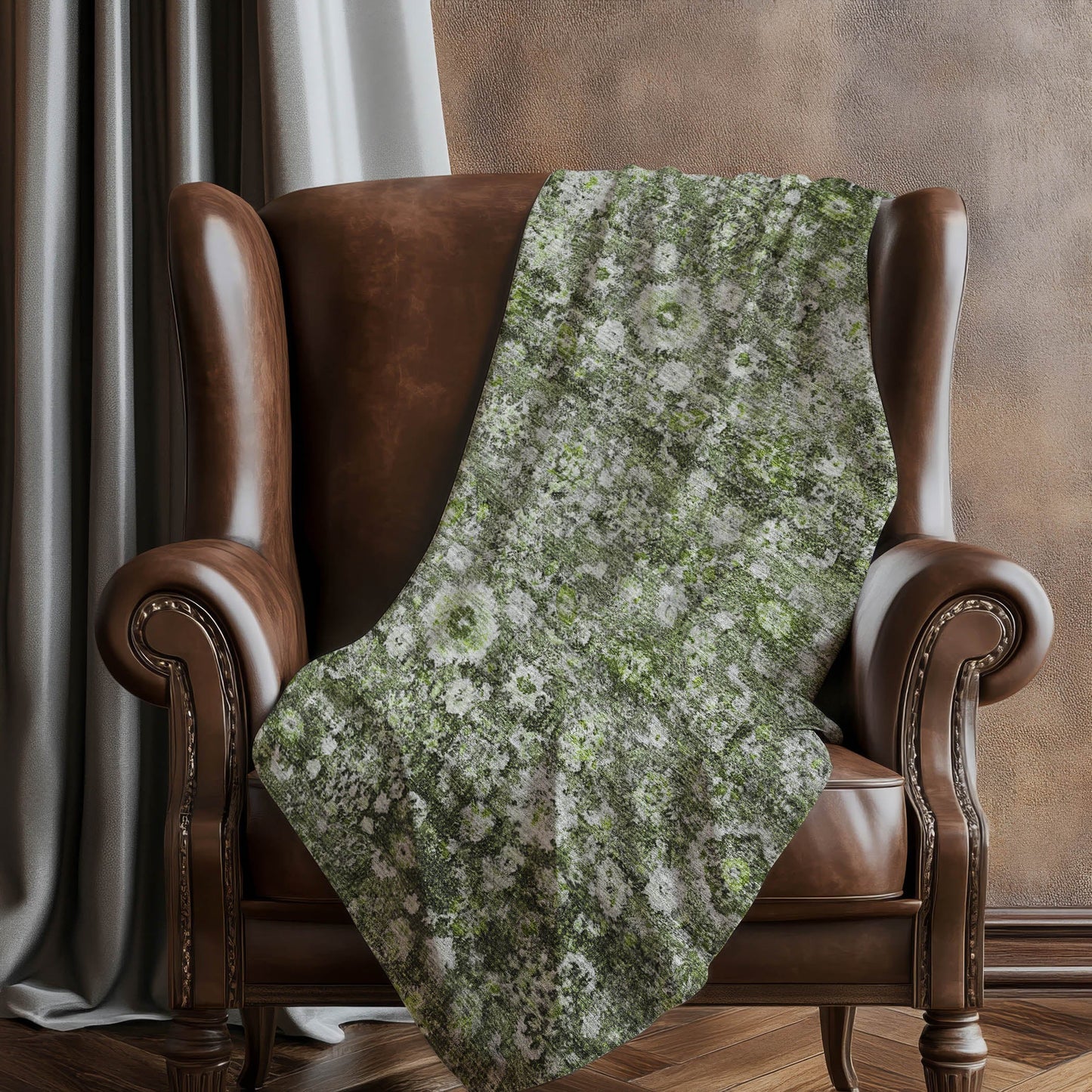 Addison Rugs Ocean Ripples Green Washable Indoor-Outdoor Rug