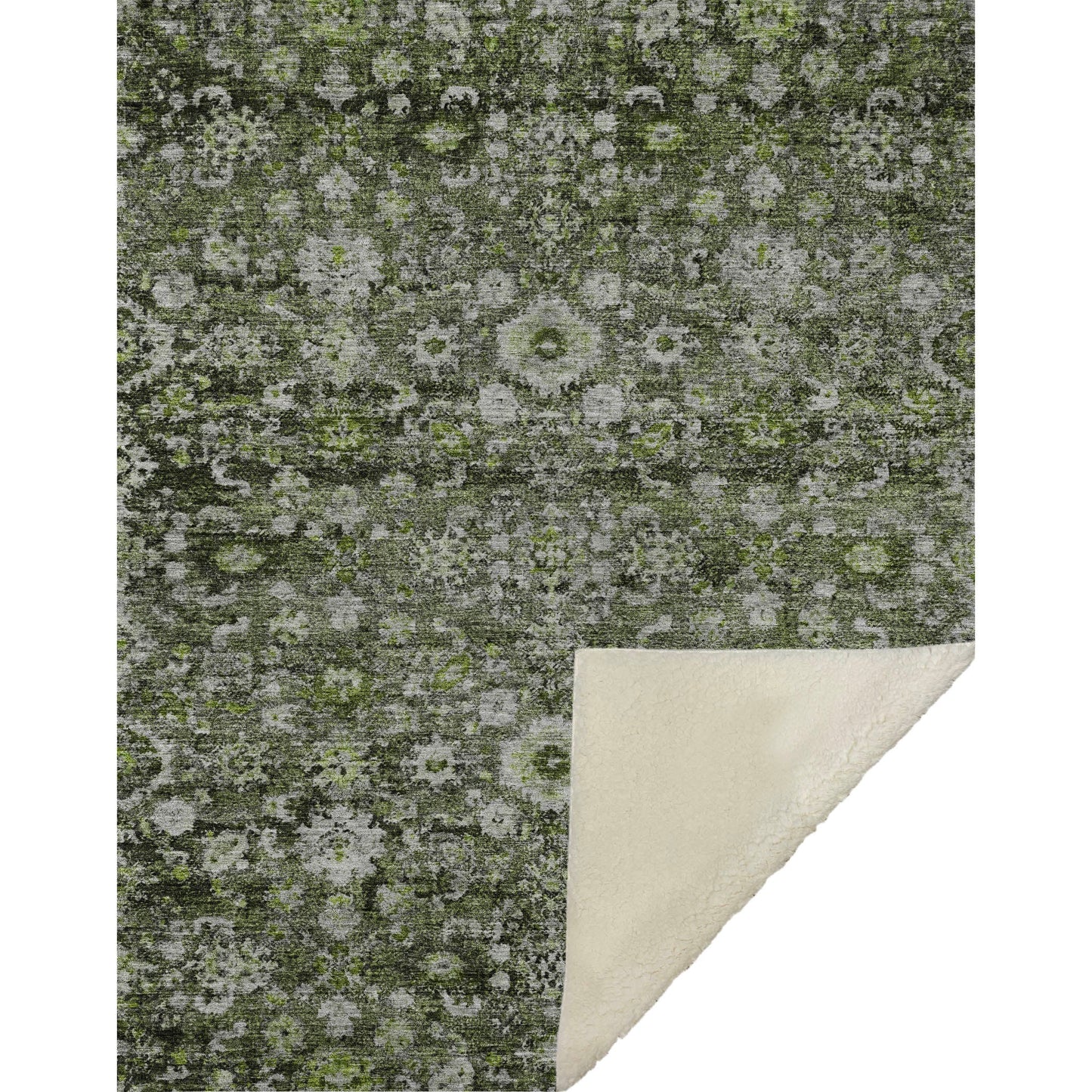 Addison Rugs Ocean Ripples Green Washable Indoor-Outdoor Rug
