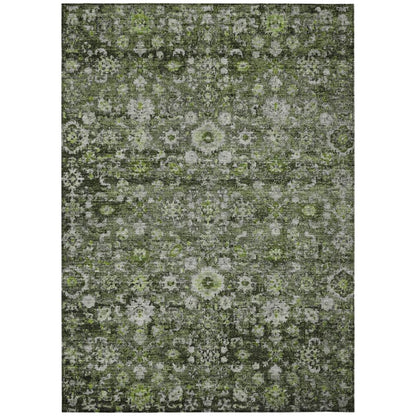 Addison Rugs Ocean Ripples Green Washable Indoor-Outdoor Rug
