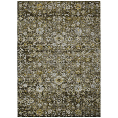 Addison Rugs Ocean Ripples Mocha Washable Indoor-Outdoor Rug