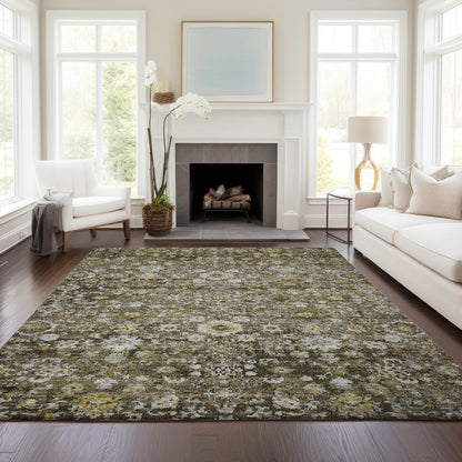 Addison Rugs Ocean Ripples Mocha Washable Indoor-Outdoor Rug