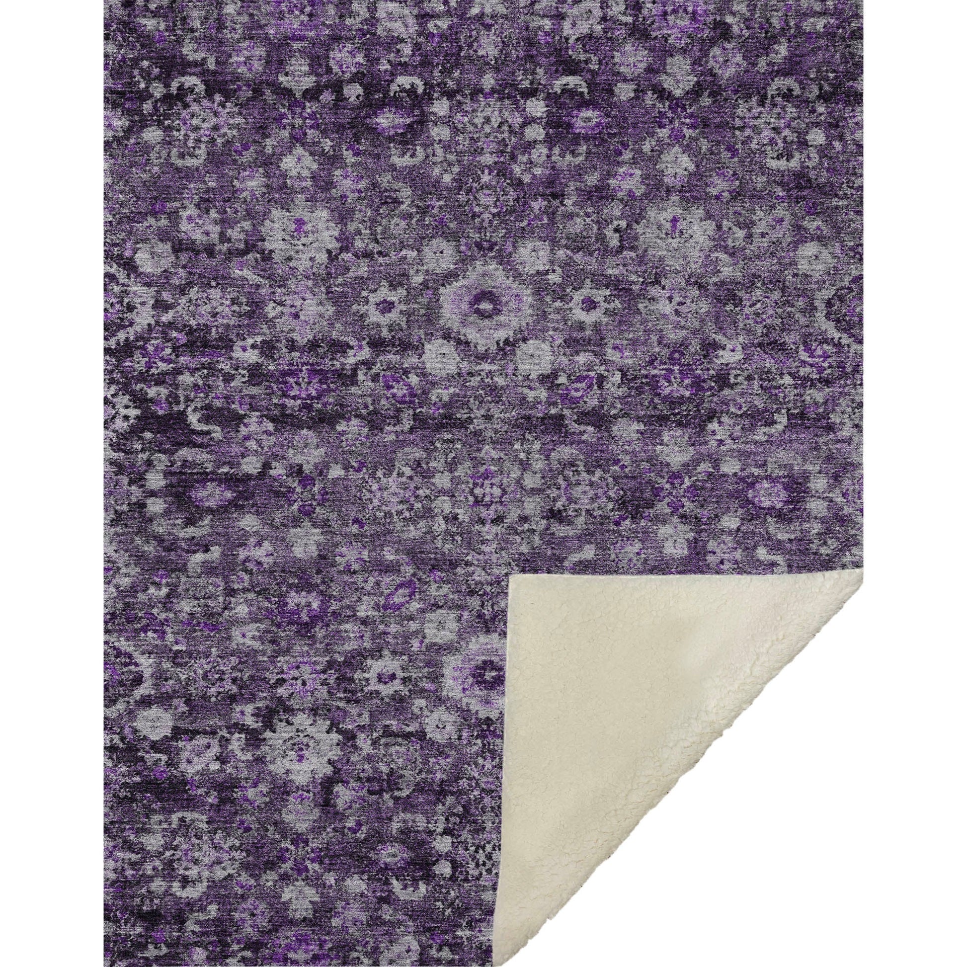 Addison Rugs Ocean Ripples Purple Washable Indoor-Outdoor Rug