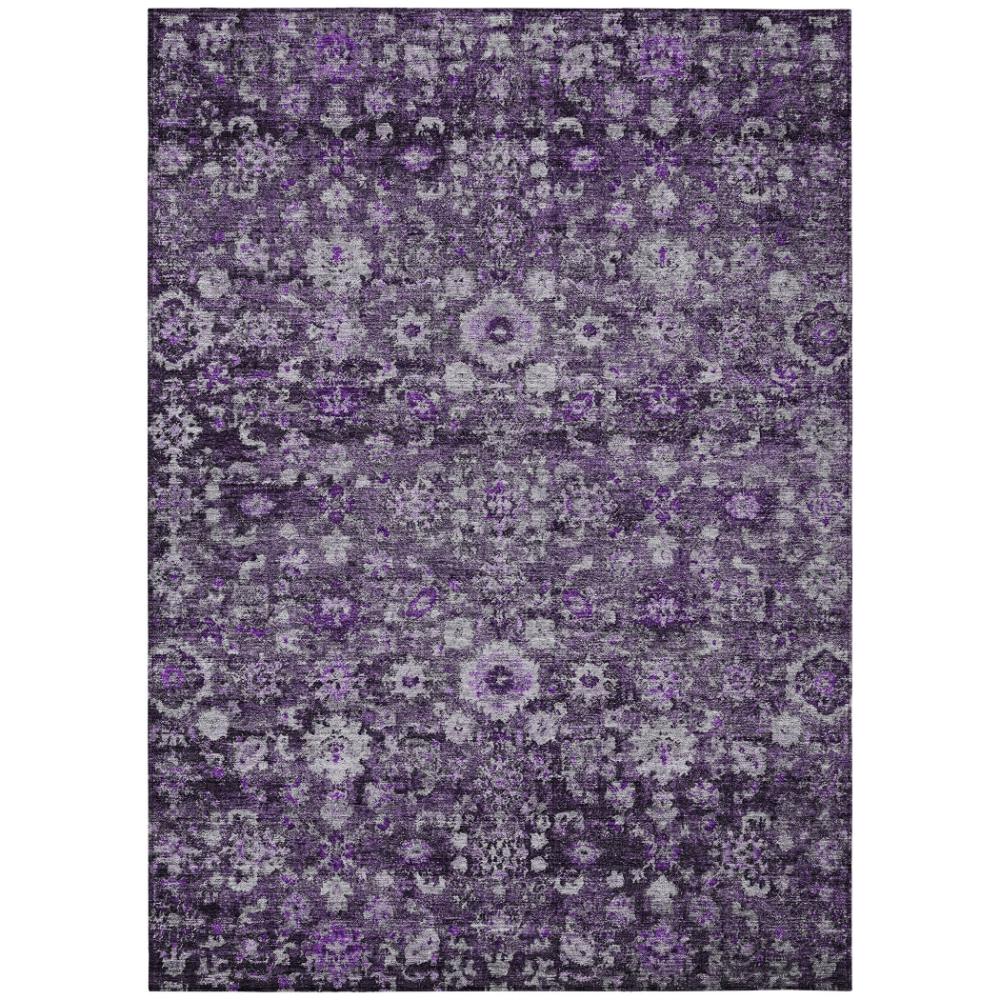Addison Rugs Ocean Ripples Purple Washable Indoor-Outdoor Rug