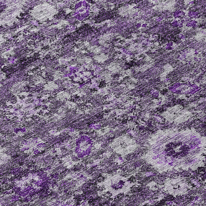 Addison Rugs Ocean Ripples Purple Washable Indoor-Outdoor Rug