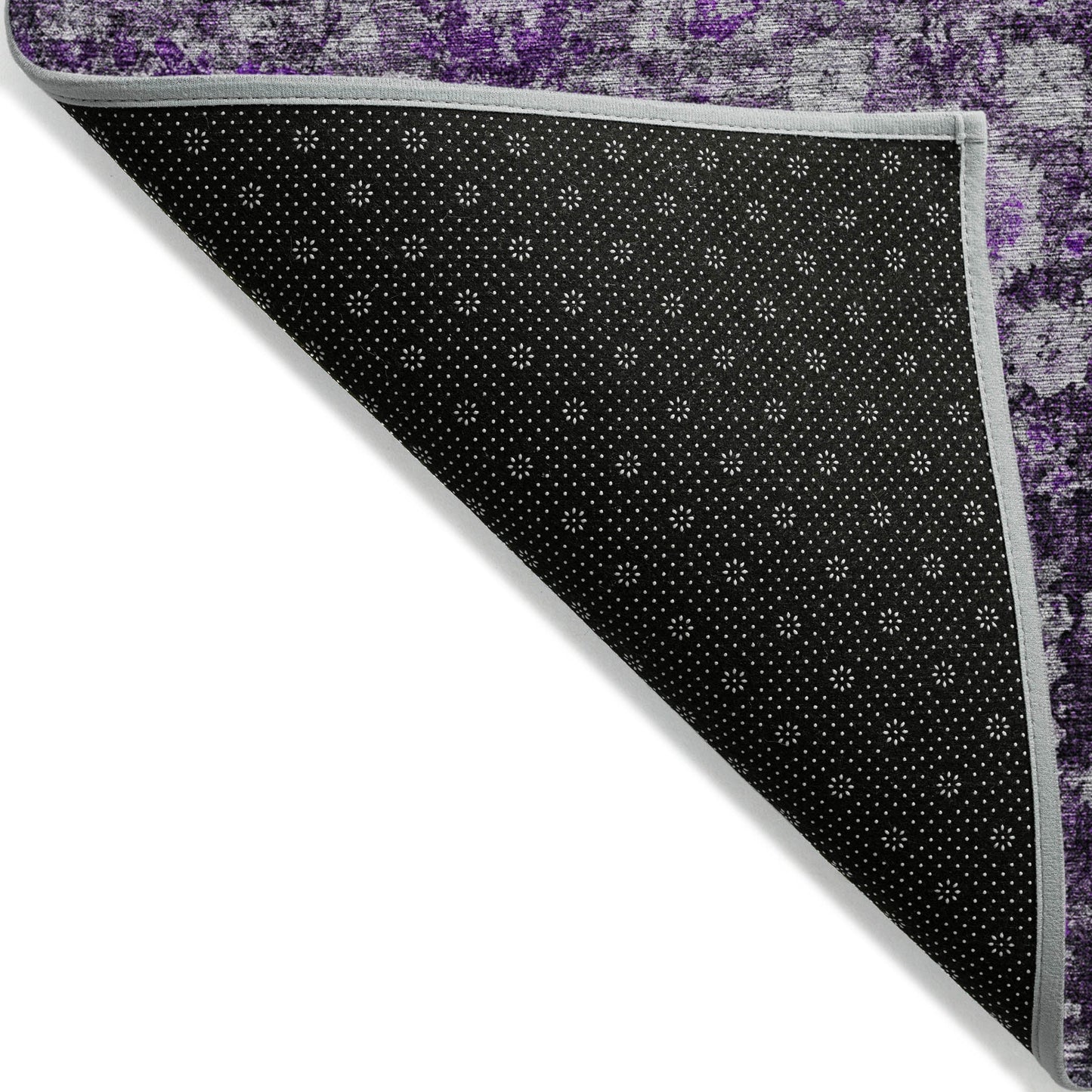Addison Rugs Ocean Ripples Purple Washable Indoor-Outdoor Rug