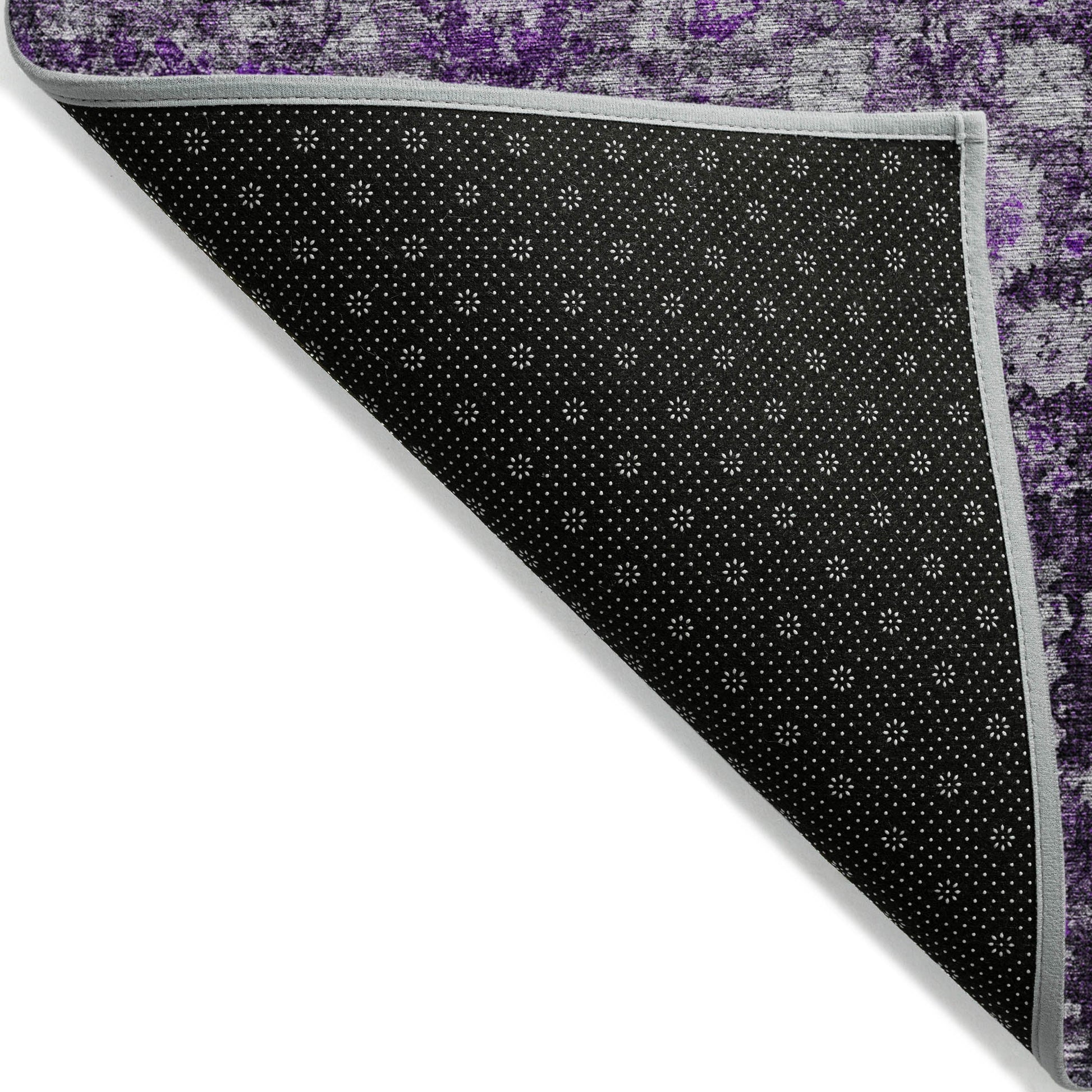 Addison Rugs Ocean Ripples Purple Washable Indoor-Outdoor Rug