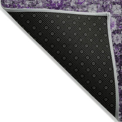 Addison Rugs Ocean Ripples Purple Washable Indoor-Outdoor Rug