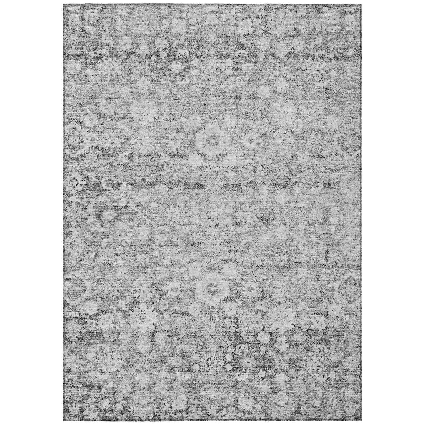 Addison Rugs Ocean Ripples Silver Washable Indoor-Outdoor Rug
