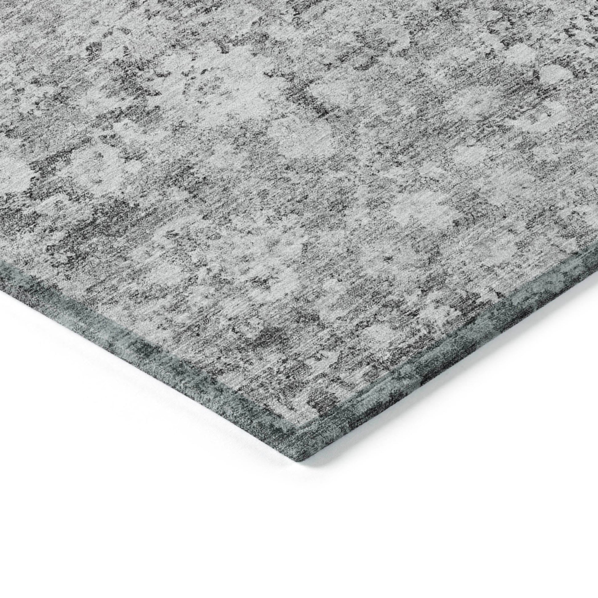 Addison Rugs Ocean Ripples Silver Washable Indoor-Outdoor Rug