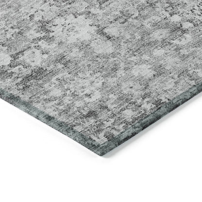 Addison Rugs Ocean Ripples Silver Washable Indoor-Outdoor Rug