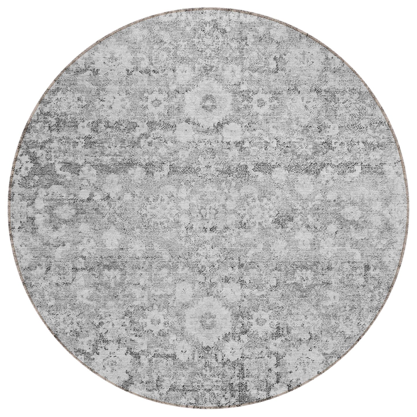 Addison Rugs Ocean Ripples Silver Washable Indoor-Outdoor Rug