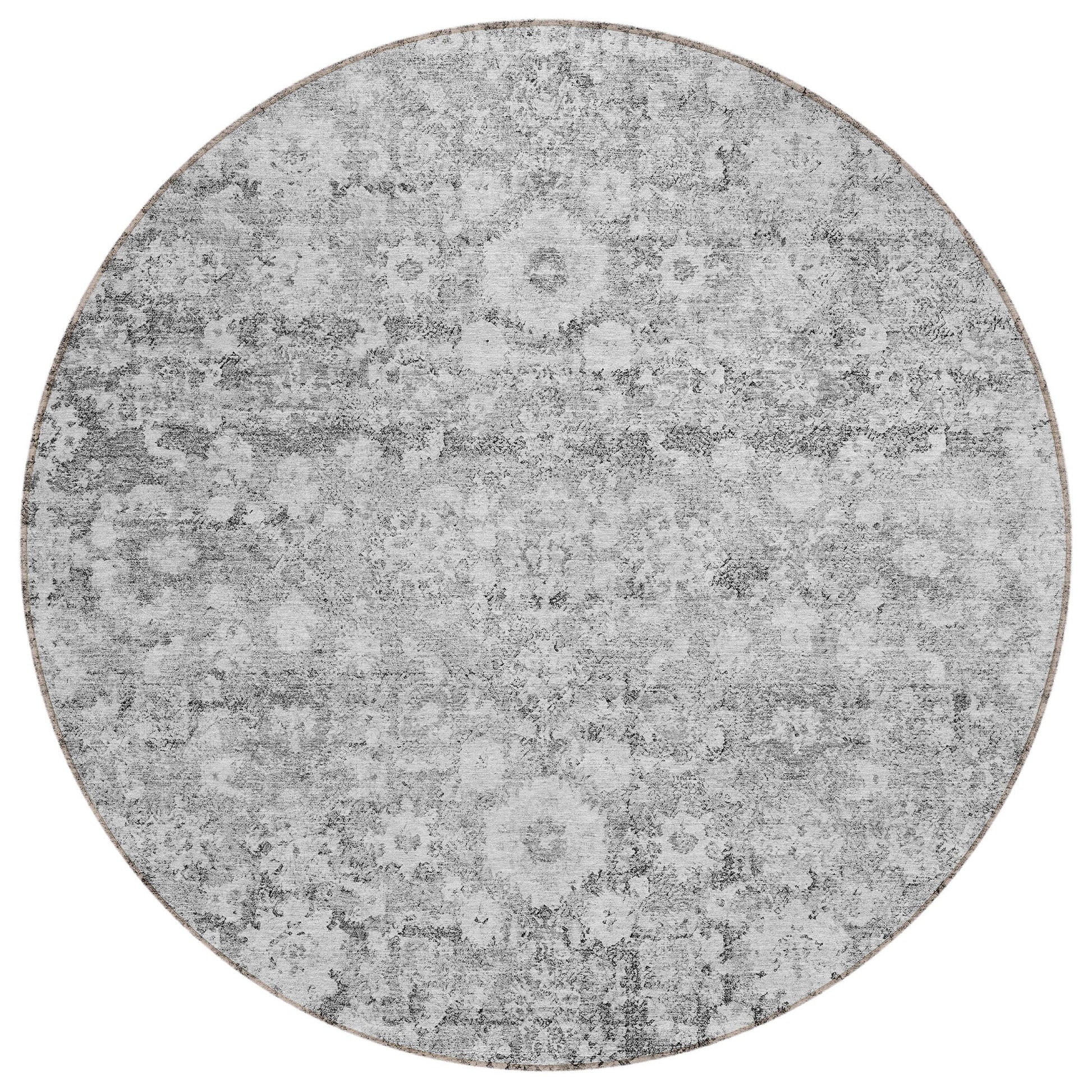 Addison Rugs Ocean Ripples Silver Washable Indoor-Outdoor Rug