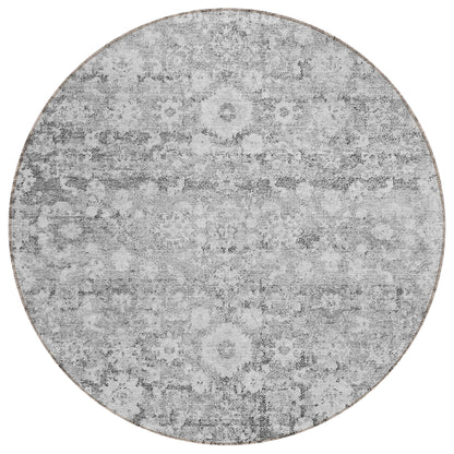 Addison Rugs Ocean Ripples Silver Washable Indoor-Outdoor Rug