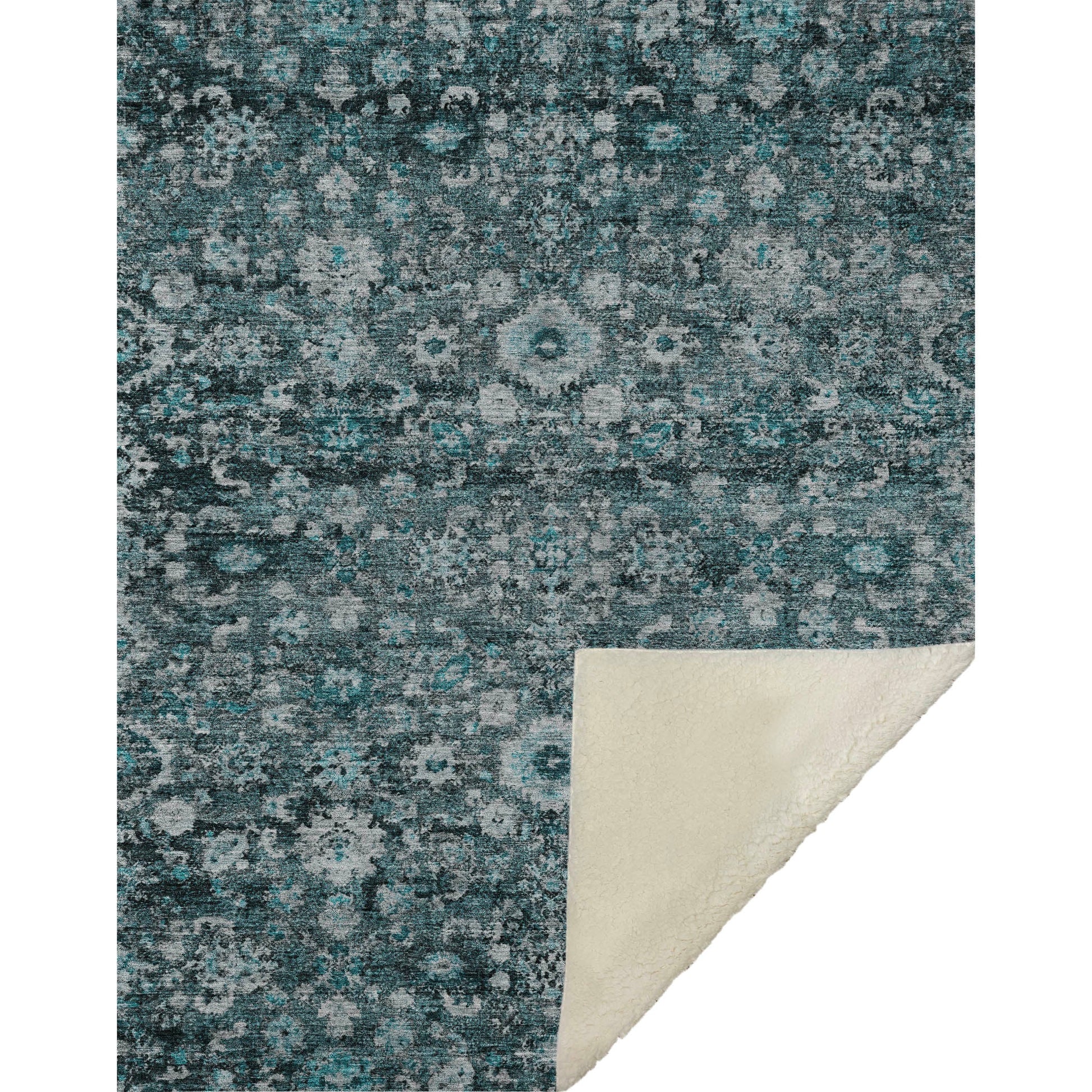 Addison Rugs Ocean Ripples Teal Washable Indoor-Outdoor Rug