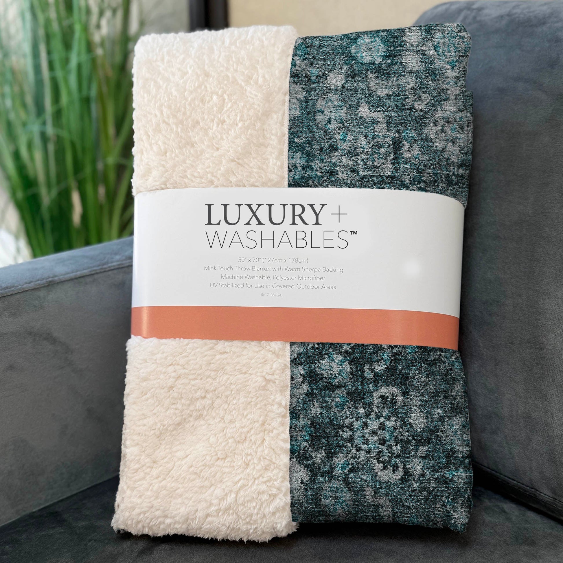 Addison Rugs Ocean Ripples Teal Washable Indoor-Outdoor Rug