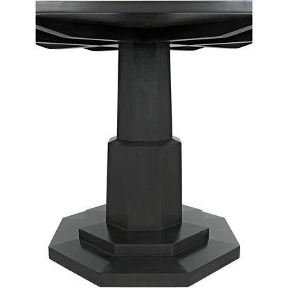 Octagon Wood Black Geometric Dining Table