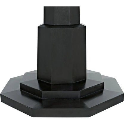 Octagon Wood Black Geometric Dining Table