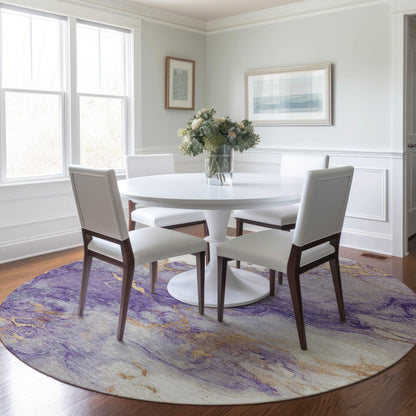 Addison Rugs Oelara Purple Washable Indoor-Outdoor Rug