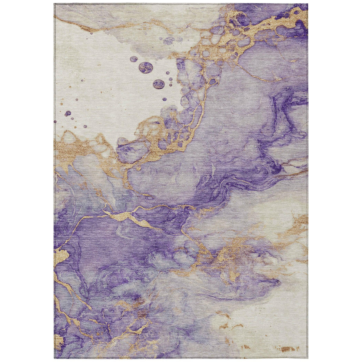 Addison Rugs Oelara Purple Washable Indoor-Outdoor Rug