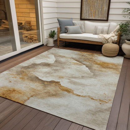 Addison Rugs Oelas Brown Washable Indoor-Outdoor Rug