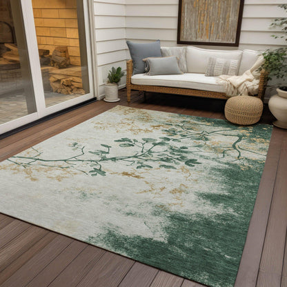 Addison Rugs Oeliel Green Washable Indoor-Outdoor Rug