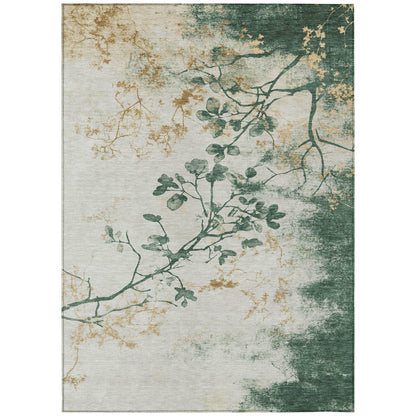 Addison Rugs Oeliel Green Washable Indoor-Outdoor Rug