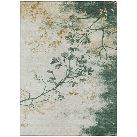 Addison Rugs Oeliel Green Washable Indoor-Outdoor Rug