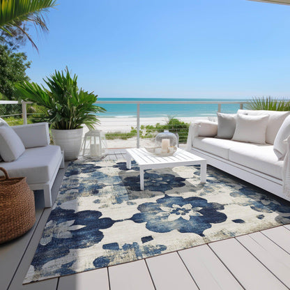 Addison Rugs Oelira Blue Washable Indoor-Outdoor Rug